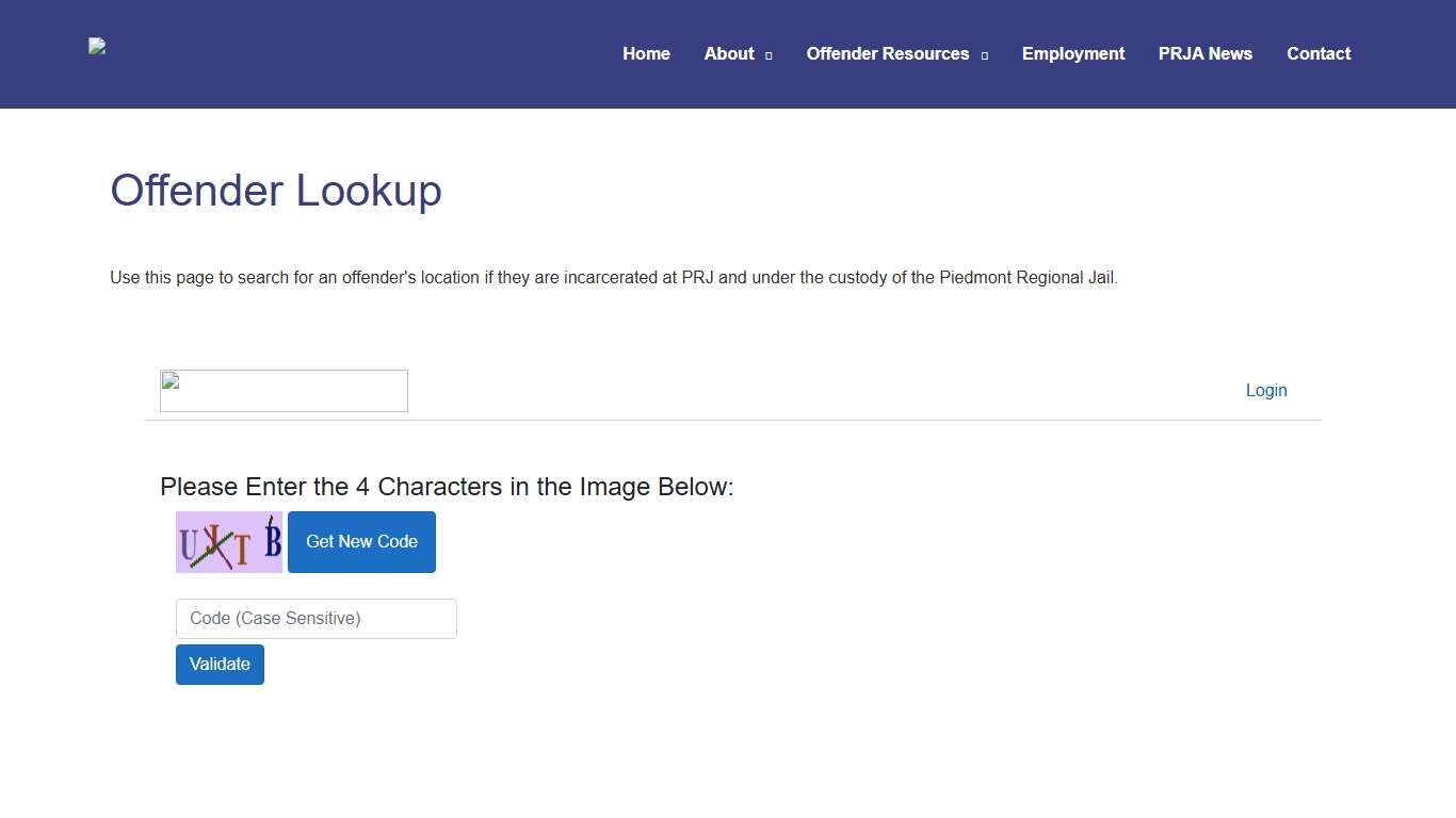 Offender Lookup - Piedmont Regional Jail